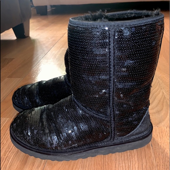 sequin black ugg boots